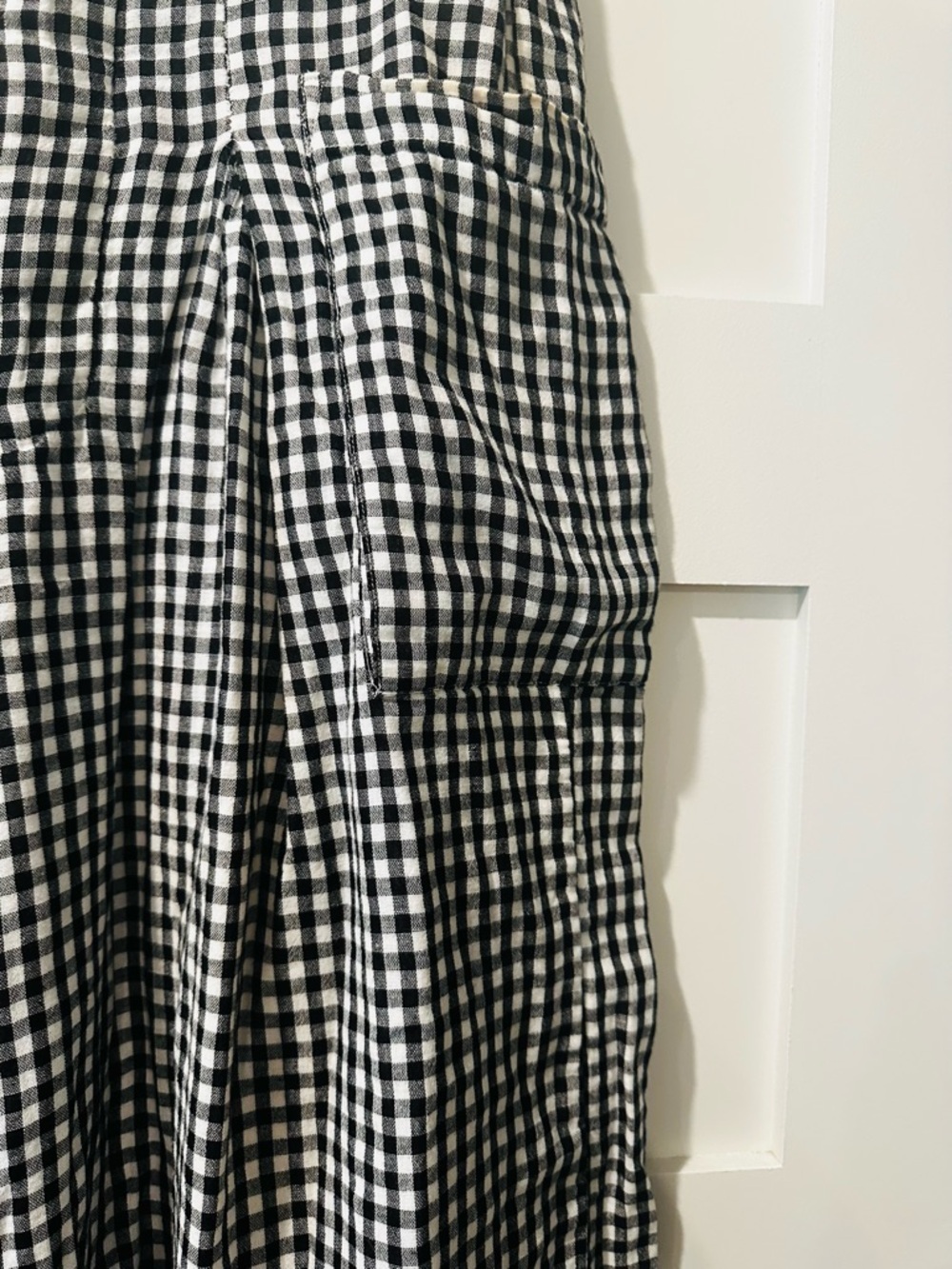Free People Wide-Leg Gingham Cargo Pants - Picture 5 of 6